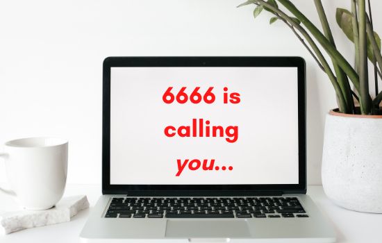 Que signifie 6666 spirituellement - message d'ordinateur portable