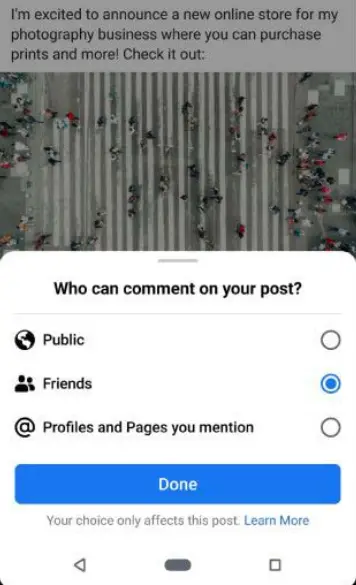 Comment désactiver les commentaires sur Facebook Post ? 6