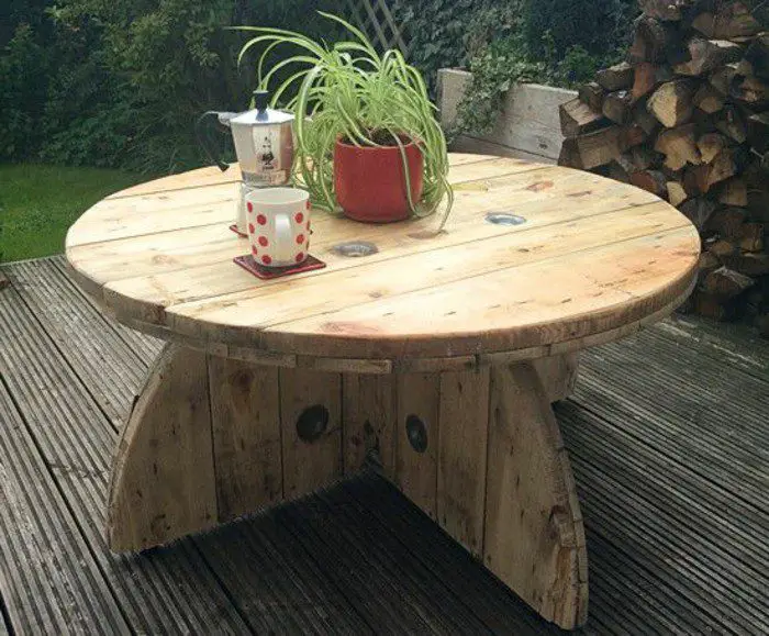 Comment faire une table avec un touret en bois ? 1